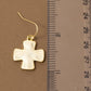 Vintage Gold Dipped Cross Dangle Earrings: GOLD