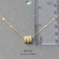 Triple Ring Charm Station Chain Necklace