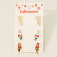 Ballerina Shoes And Christmas Holiday Stud Earrings Set: RED