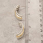 Gold Dipped Two Tone Layer Rope Pattern Drop Earrings