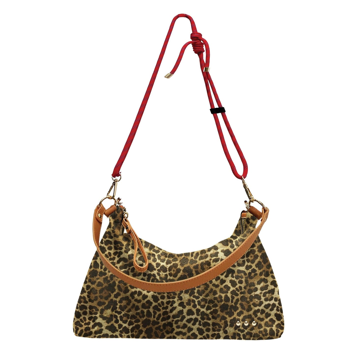 Cosette Canvas Shoulder Bag: Leopard