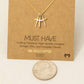 Triple Cross Pendant Necklace: G