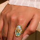 Keshet 18K Gold Non-Tarnish Starfish Ring: Blue