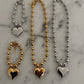 Silver Bubble Heart Bracelet