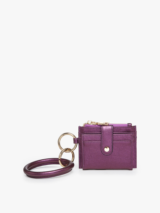 Sammie Mini Snap Wallet w/ Ring: Amethyst