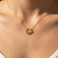 Gold Dipped Studded Star Orbit Pendant Necklace