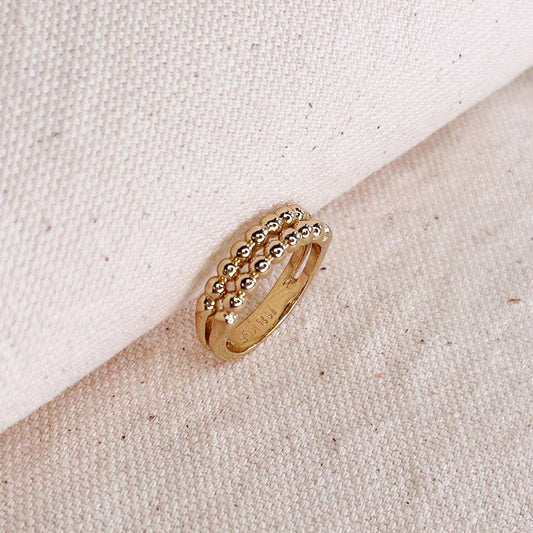 Double Beaded Band Ring: 8