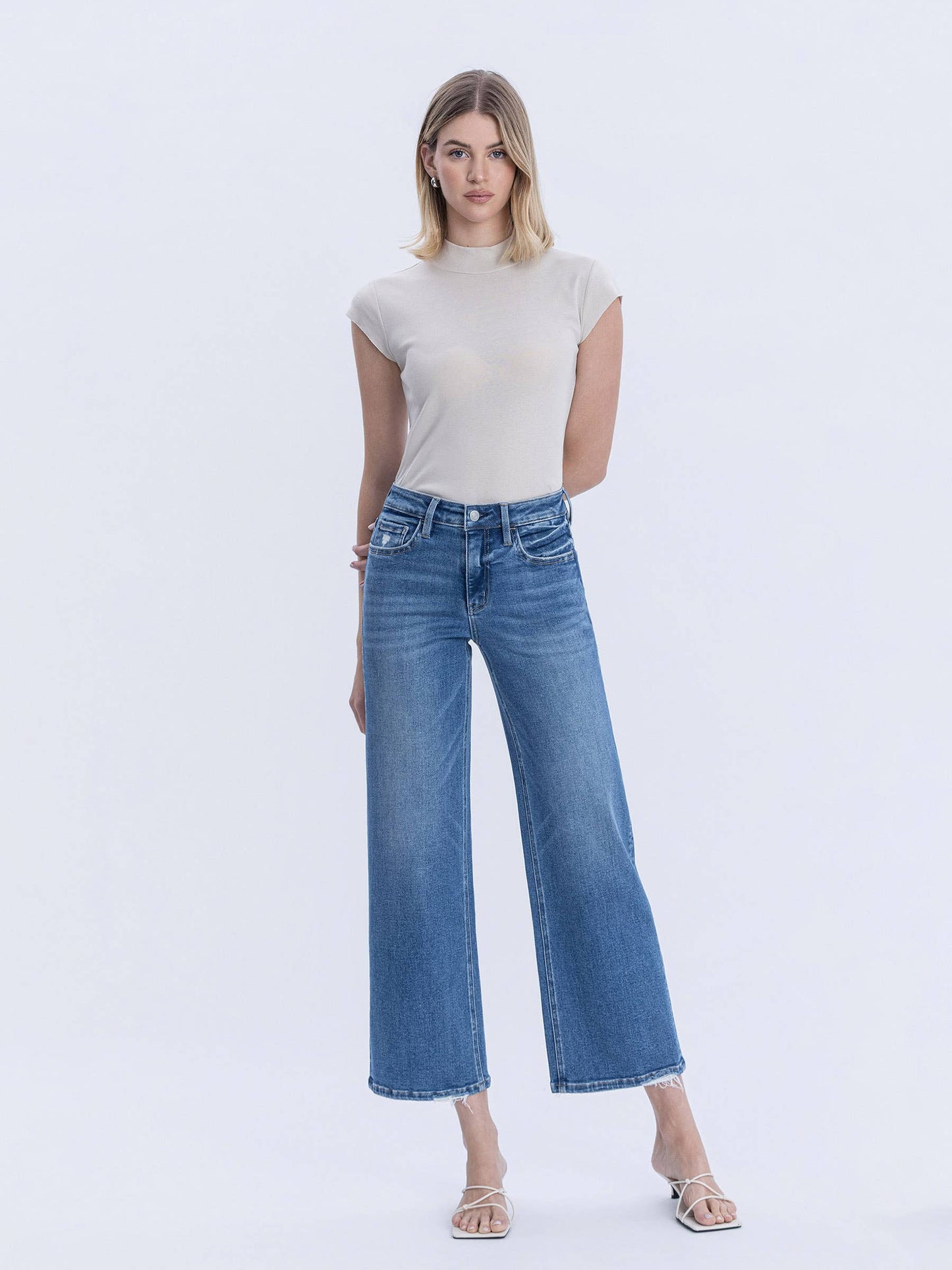 High Rise Ankle Jeans