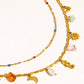 Ninah 18K Gold Non-Tarnish Seahorse Charm Layered Necklace: Multi-Colored