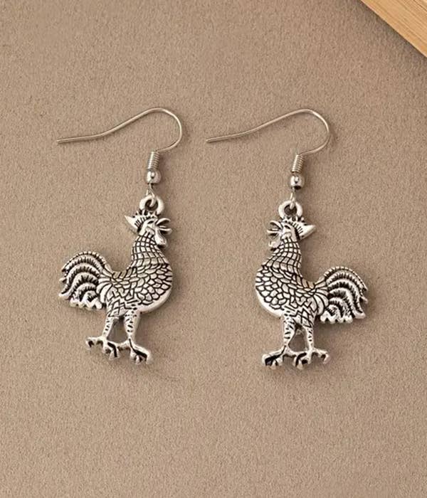 Rooster Earrings