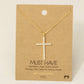 Gold Dipped Pave Cross Pendant Chain Necklace