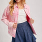 DENIM BUTTON DOWN OVERSIZED JACKET: LT.WASH / S