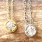 Crystal necklace minimalist layering boutique salon jewelry: 18” / Gold