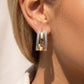 Gold Dipped Two Tone Layer Rope Pattern Drop Earrings