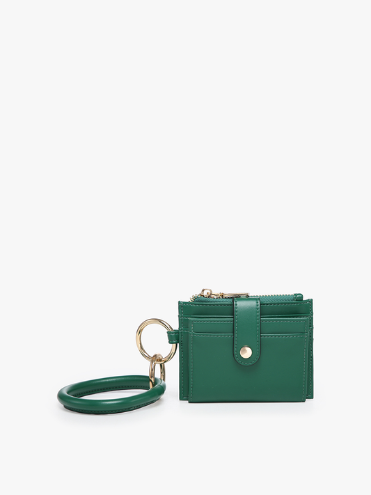 Sammie Mini Snap Wallet w/ Ring: Green