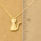 Gold Dipped Cat Pendant Necklace:G