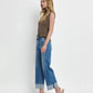 Vervet High Rise Cuffed Wide Leg Jeans