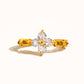 Finn 18K Gold Non-Tarnish Flower Chain Ring: Yellow Gold