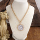 Radiant Relic – Coin Medallion Necklace with Crystal Halo