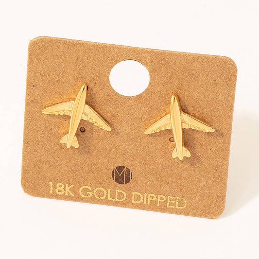 Airplane Stud Earrings