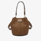 Farrah Suede Bucket Bag w/ Top Handle & Inner Bag: Brown