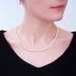 24K Gold Filled 5mm Rondelle Freshwater Pearl Gemstone Chain 15 Inch Necklace |  WA-03142