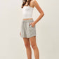 Linen Blend Shorts- Slate