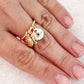 18k Gold Filled Protection Charms Ring: 7