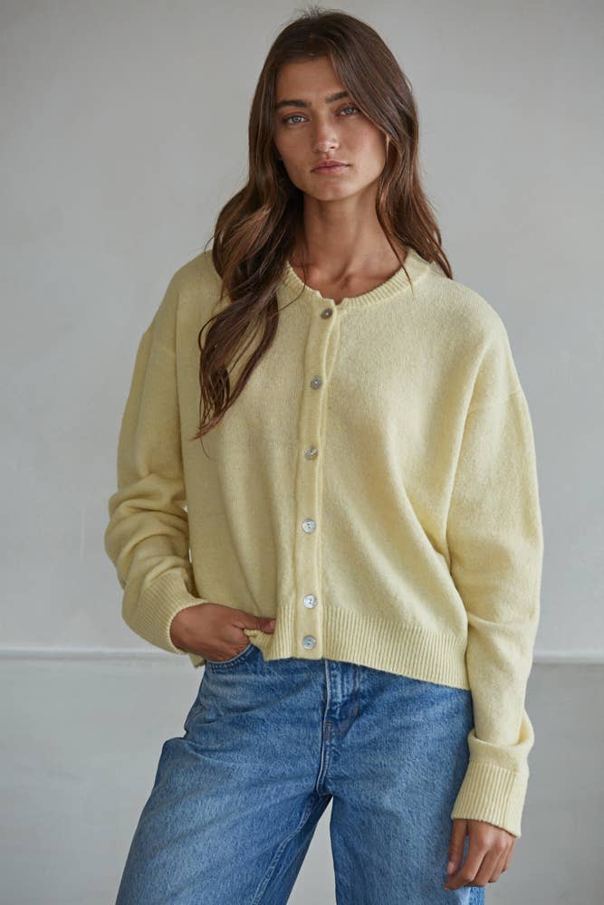 Daydream Cardigan in Light Yellow