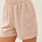 Linen Blend Shorts- Hazelnut