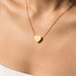 Brushed Heart Pendant Necklace: Gold