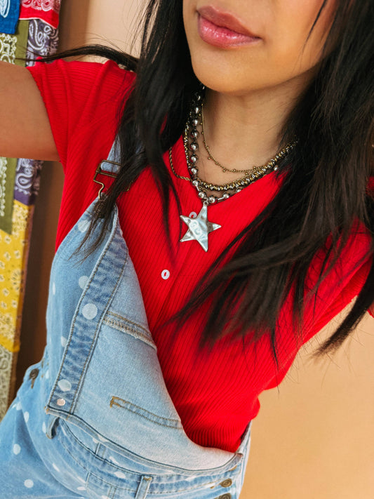 Barb & Star Necklace || Silver Star: Silver Chain + Silver Star