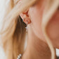 Taryn Diamond Cross Earrings - WATERPROOF: Silver
