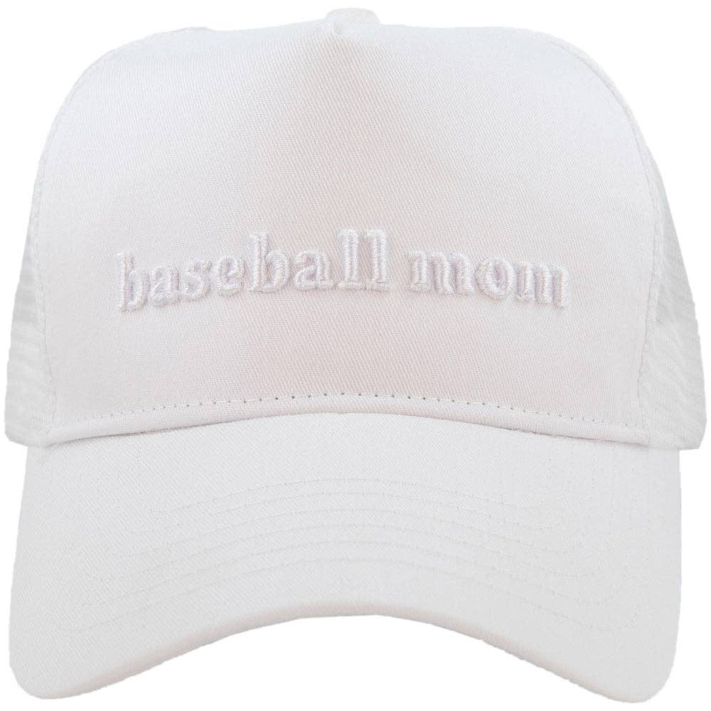 Baseball Mom 3-D Embroidered Trucker Hat