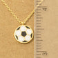 Game Day Gold Dipped Epoxy Soccer Ball Pendant Necklace: G
