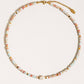 Swank Non-Tarnish Boho Beaded Pearl Necklace: Multi-Colored