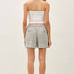 Linen Blend Shorts- Slate