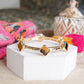 Clover Stretchy Bangle Bracelet – White, Pink, Mint, Tortoise: Soft Pink