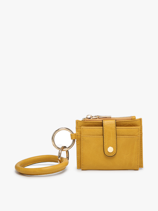 Sammie Mini Snap Wallet w/ Ring: Mustard