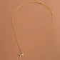 Cz Pave Double Cross Pendant Necklace: G