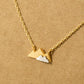 Gold Dipped Dainty Mini Mountain Pendant Necklace: SL