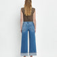 Vervet High Rise Cuffed Wide Leg Jeans