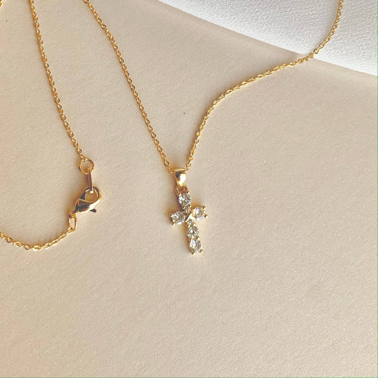 Crystal Cross Diamond Necklace