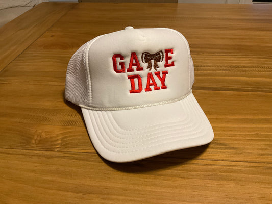 Game Day Trucker Hat / School Spirit Trucker Hat: Red