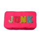 Varsity Collection Nylon Cosmetic Bag Pink Junk Chenille