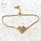 Valentine heart slider bracelet boutique salon love gift: Gold