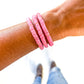 Pink Love Vinyl Heishi Bracelet