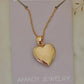 Heart locket necklace 18k Gold Filled heart shape pendant