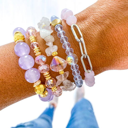 Periwinkle Pink Bracelet Stack