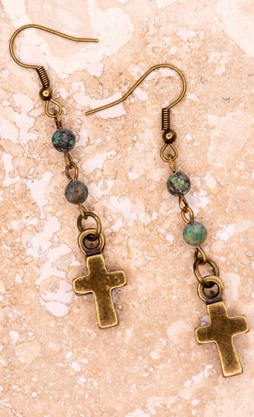 Dylan African Turquoise Earrings